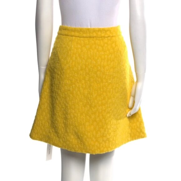 NWT Kate Spade Tonal Leopard Textured Jacquard Wool-Blend A-Line Skirt XL $268 - Picture 4 of 10